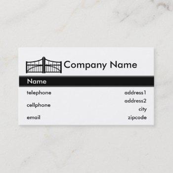 gate business card design