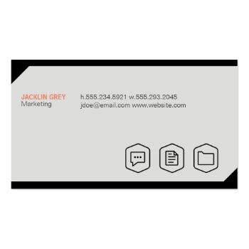 Small Geometric Background With Icons Business Card Front View