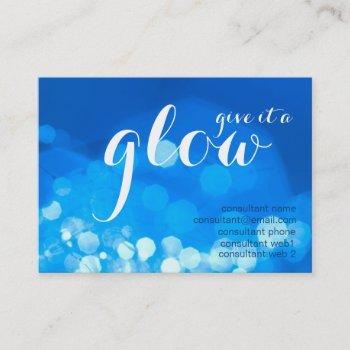 give it a glow blue mini facial business card