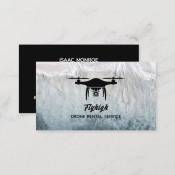 glacier drone silhouette, drone pilot business card