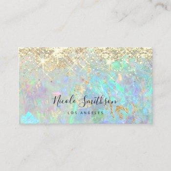 glitter opal background  business card