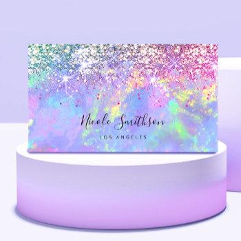 glitter opal business card