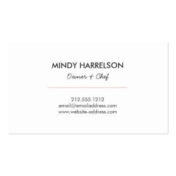 Small Glitter Spoon Whisk Spatula Bakery Catering Logo Business Card Back View