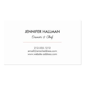 Small Glitter Spoon Whisk Spatula Logo On Black Business Card Back View