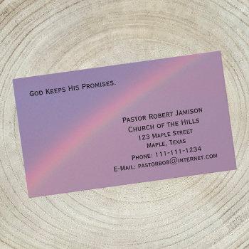 god keeps his promises religious business card