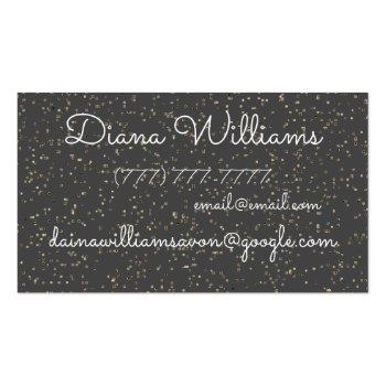 Small Gold And Roses Personalized Avon Business Card Back View