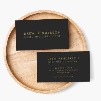 gold black | minimalist modern elegant stylish business card