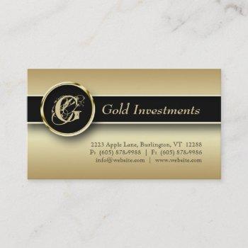 gold business card professional modern black