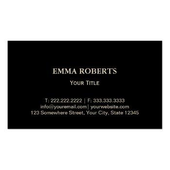 Small Gold Chef Hat Personal Chef Catering Service Business Card Back View