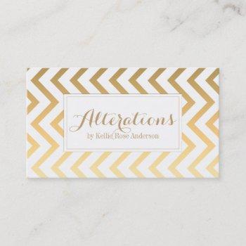 gold chevron business card template