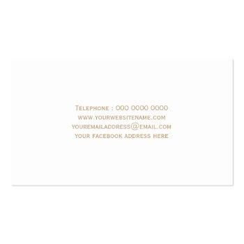 Small Gold Chevron Business Card Template Back View