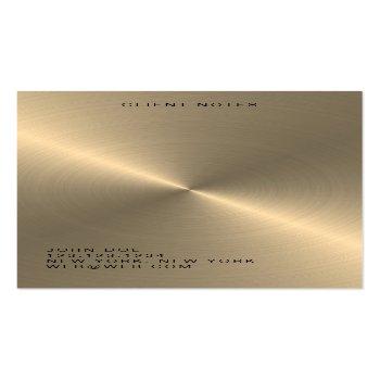 Small Gold Faux Dj Business Card | Modern Professional Back View