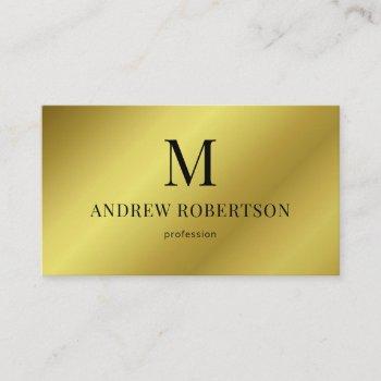 gold faux metallic holography qr code business card