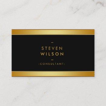 gold foil elegant retro financial services business card