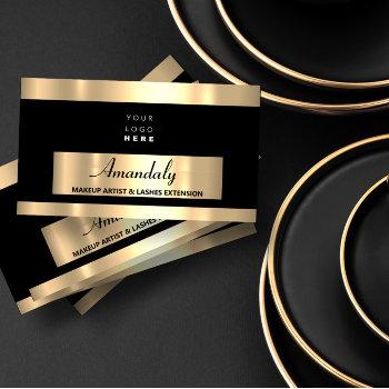  gold frame fashion beautique shop black white  business card