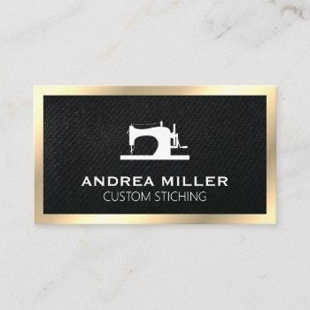 gold frame | manufacture sewing machine business card
