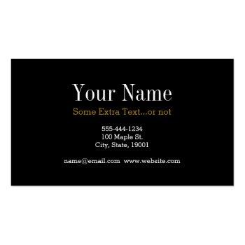 Small Gold Glitter Balloon Event Party Planner Black Business Card Back View