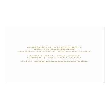Small Gold Gradient | Photography Business Cards Back View