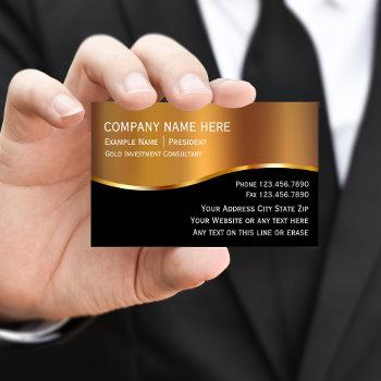gold investment business cards