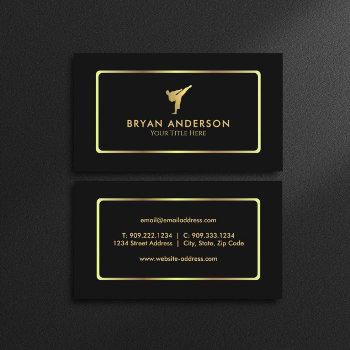 gold kickboxing - martial arts business card