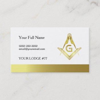 gold masonic business card template | freemasonry