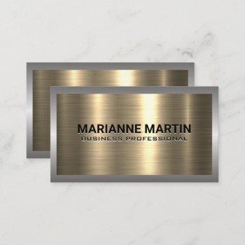 gold metal aluminum silver brushed | industrial  business card