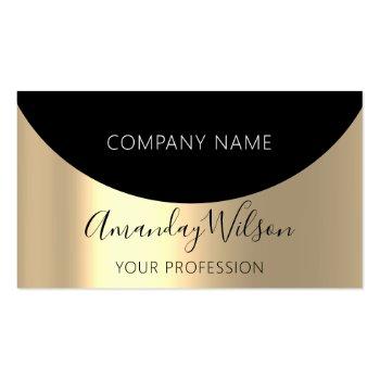Small Gold Metal Professional Minimalism Geometry Business Card Front View