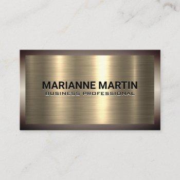 gold metallic aluminum silver brushed | industrial business card