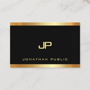 gold monogram glamorous plain modern luxe perfect business card