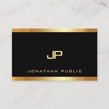 gold monogram glamour plain modern luxury perfect business card