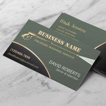 gold power washer pressure washing green cleaning business card
