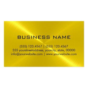 Small Gold Stainless Steel Metal Business Card Back View