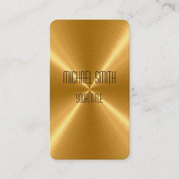 gold steel metal business card