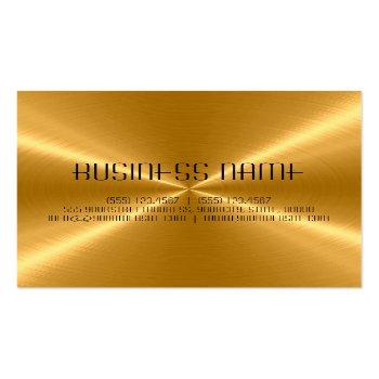 Small Gold Steel Metal Business Card Back View