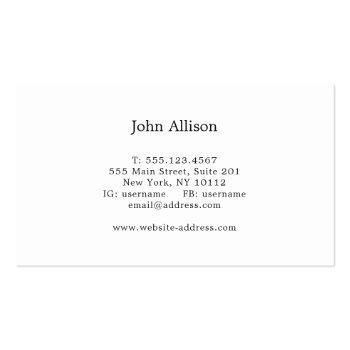 Small Gold Wine Stain Sommelier Black Business Card Back View