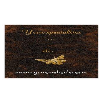 Small Golden Butterfly (model 2) - Holistic Healing Business Card Back View