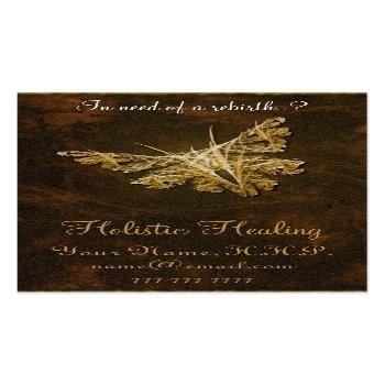 Small Golden Butterfly (model 2) - Holistic Healing Business Card Front View