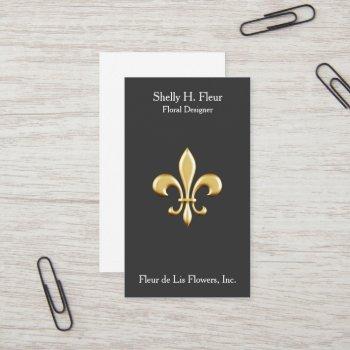 golden fleur de lis business card