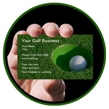 golf business cards modern rounded corners