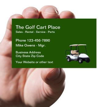 golf cart sales and rental theme business card
