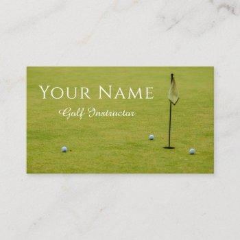golf instructor coach elegant minimalistic simple business card