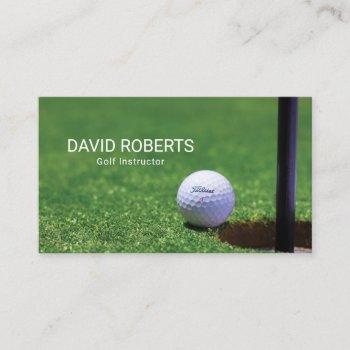 golf instructor hole in one professional sport business card