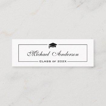graduation name card - elegant classic insert card