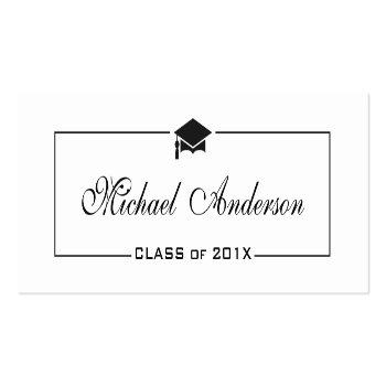 Small Graduation Name Card - Elegant Classic Insert Card Front View