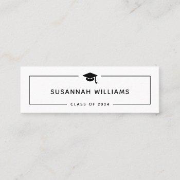 graduation name card modern minimalist insert 