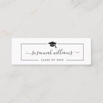 graduation name card | modern script insert card