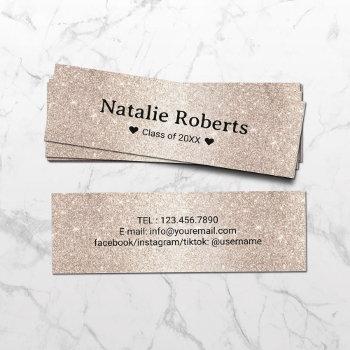 graduation name insert card elegant gold glitter
