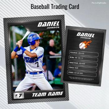 graphite baseball trading card, baseball player calling card