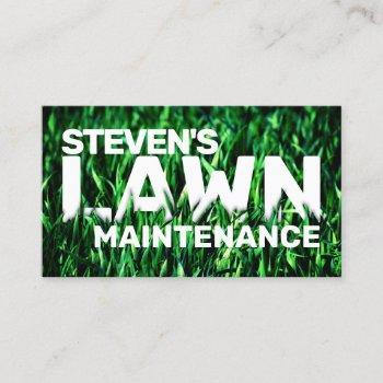 grass cover lawn inspired  business card
