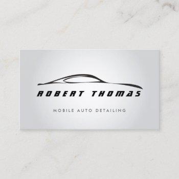 gray auto detailing, auto repair business card